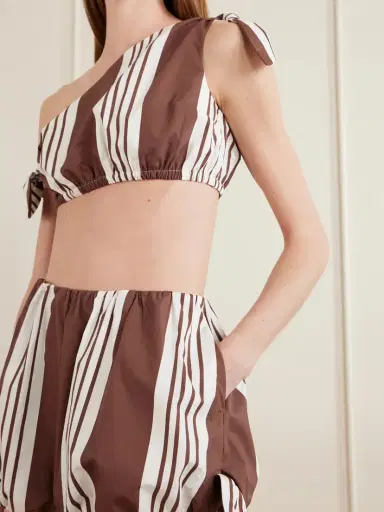 Posse Rosie Knotted Striped Cotton-poplin Shorts | Thumbnail 4 Posse Rosie Knotted Striped Cotton-poplin Shorts | Thumbnail 4