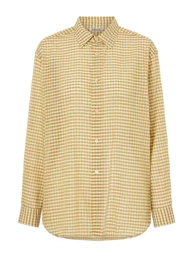 Auralee Check Cotton Shirt | Thumbnail 1 Auralee Check Cotton Shirt | Thumbnail 1