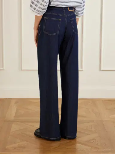 La Ligne Isadora Cotton-chambray Wide-leg Jeans | Thumbnail 4 La Ligne Isadora Cotton-chambray Wide-leg Jeans | Thumbnail 4