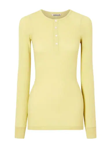 Auralee Ribbed-knit Cotton T-shirt | Thumbnail 1 Auralee Ribbed-knit Cotton T-shirt | Thumbnail 1