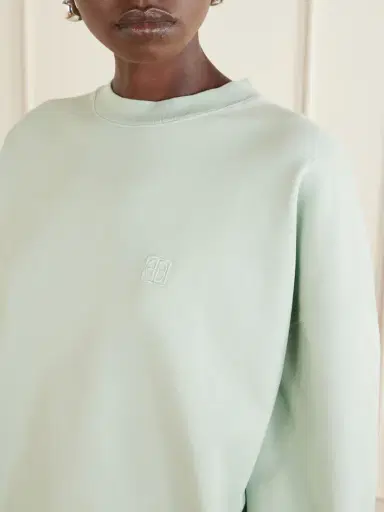 Anine Bing Miles Logo-embroidered Cotton-jersey Sweatshirt | Thumbnail 5 Anine Bing Miles Logo-embroidered Cotton-jersey Sweatshirt | Thumbnail 5