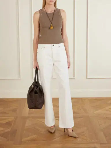 DeMellier The New York Large Leather-trimmed Raffia Tote | Thumbnail 2 DeMellier The New York Large Leather-trimmed Raffia Tote | Thumbnail 2