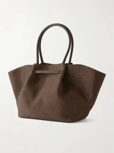 DeMellier The New York Large Leather-trimmed Raffia Tote | Thumbnail 4 DeMellier The New York Large Leather-trimmed Raffia Tote | Thumbnail 4