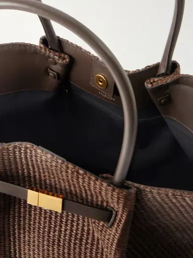 DeMellier The New York Large Leather-trimmed Raffia Tote | Thumbnail 6 DeMellier The New York Large Leather-trimmed Raffia Tote | Thumbnail 6