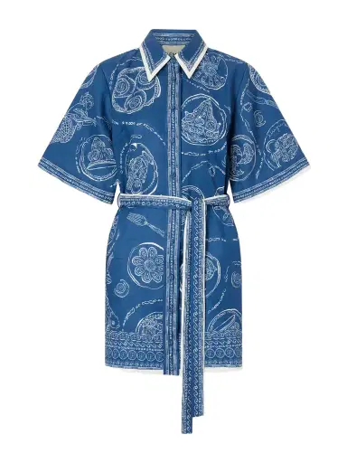 ALÉMAIS Lucky Belted Printed Linen Mini Dress | Thumbnail 1 ALÉMAIS Lucky Belted Printed Linen Mini Dress | Thumbnail 1