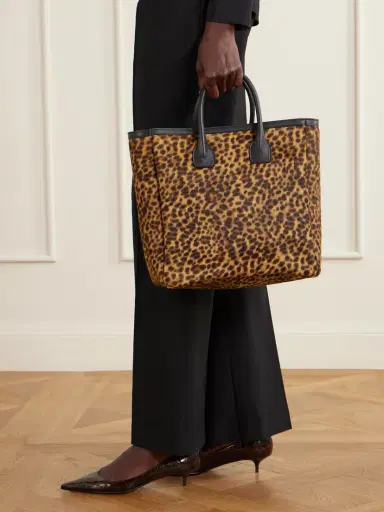 Nili Lotan Freddie Leather-trimmed Animal-print Calf Hair Tote | Thumbnail 2 Nili Lotan Freddie Leather-trimmed Animal-print Calf Hair Tote | Thumbnail 2