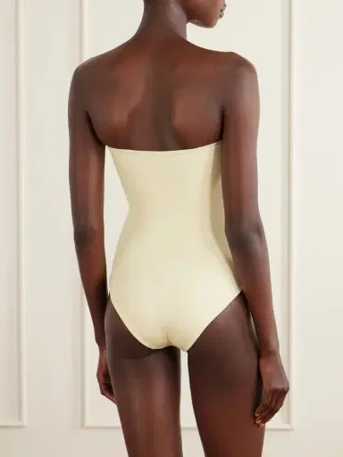 Johanna Ortiz Palm Appliquéd Strapless Swimsuit | Thumbnail 3 Johanna Ortiz Palm Appliquéd Strapless Swimsuit | Thumbnail 3