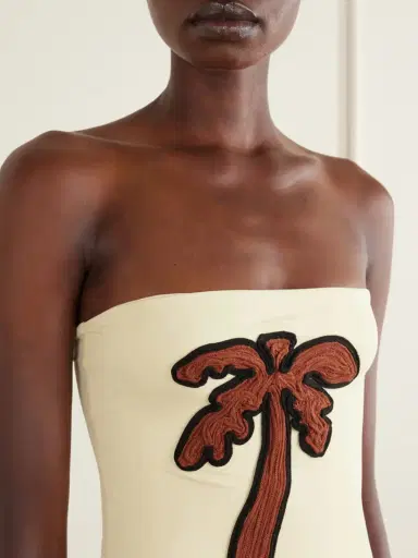 Johanna Ortiz Palm Appliquéd Strapless Swimsuit | Thumbnail 4 Johanna Ortiz Palm Appliquéd Strapless Swimsuit | Thumbnail 4