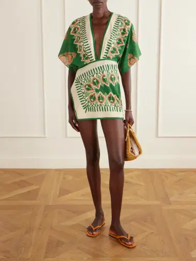 Johanna Ortiz Inundada De Color Printed Cotton-voile Mini Dress | Thumbnail 2 Johanna Ortiz Inundada De Color Printed Cotton-voile Mini Dress | Thumbnail 2