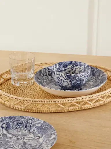Ralph Lauren Home + Burleigh Faded Peony Painted Earthenware Bowl And Plate | Thumbnail 2 Ralph Lauren Home + Burleigh Faded Peony Painted Earthenware Bowl And Plate | Thumbnail 2