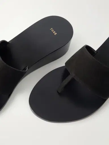 Jude Lucille Nubuck Wedge Thong Sandals | Thumbnail 5 Jude Lucille Nubuck Wedge Thong Sandals | Thumbnail 5