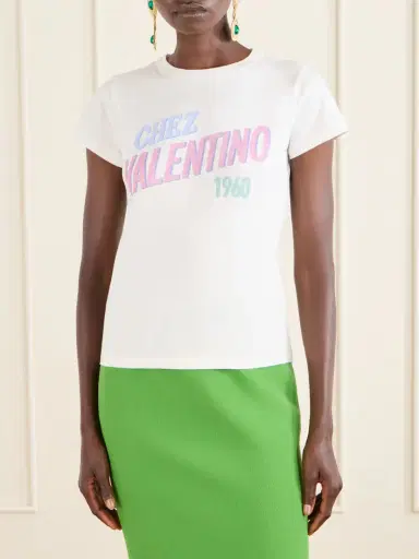 Valentino Garavani Printed Cotton Jersey T-shirt | Thumbnail 3 Valentino Garavani Printed Cotton Jersey T-shirt | Thumbnail 3