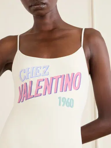Valentino Garavani Logo Print Swimsuit | Thumbnail 4 Valentino Garavani Logo Print Swimsuit | Thumbnail 4