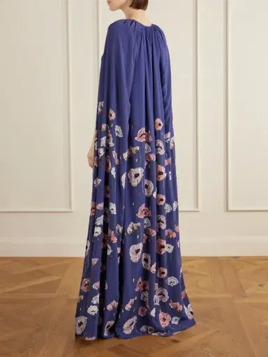 BERNADETTE Minnie Cape-effect Sequin-embellished Embroidered Crepe Gown | Thumbnail 3 BERNADETTE Minnie Cape-effect Sequin-embellished Embroidered Crepe Gown | Thumbnail 3