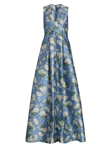 SACHIN BABI Women's Brooklynne Floral Mikado Gown - Twilight Gardens | Thumbnail 1 SACHIN BABI Women's Brooklynne Floral Mikado Gown - Twilight Gardens | Thumbnail 1