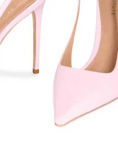 Retrofête Women's Cindy 110MM Patent Leather Slingback Pumps - Pink | Thumbnail 5 Retrofête Women's Cindy 110MM Patent Leather Slingback Pumps - Pink | Thumbnail 5