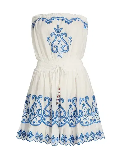 Ramy Brook Women's Natalia Embroidered Minidress - White - Size Large | Thumbnail 1 Ramy Brook Women's Natalia Embroidered Minidress - White - Size Large | Thumbnail 1