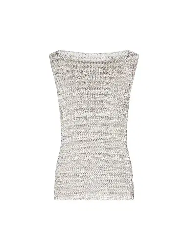 TWP Women's Cleo Metallic Crochet Tank - Sandshell | Thumbnail 1 TWP Women's Cleo Metallic Crochet Tank - Sandshell | Thumbnail 1