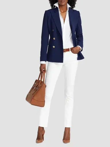 Ralph Lauren Collection Women's Camden Cashmere Double-Breasted Jacket - Navy | Thumbnail 2 Ralph Lauren Collection Women's Camden Cashmere Double-Breasted Jacket - Navy | Thumbnail 2