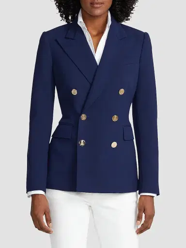 Ralph Lauren Collection Women's Camden Cashmere Double-Breasted Jacket - Navy | Thumbnail 3 Ralph Lauren Collection Women's Camden Cashmere Double-Breasted Jacket - Navy | Thumbnail 3