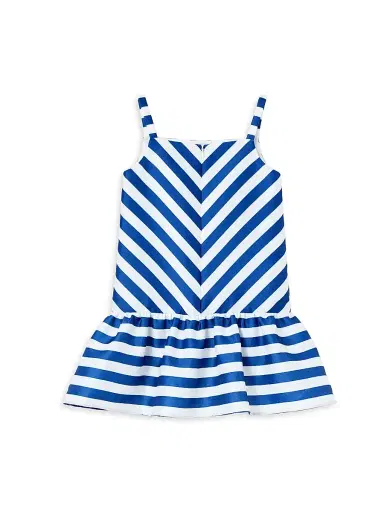 Self-Portrait Little Girl's & Girl's Striped Cherry-Detail Minidress - Navy Stripe | Thumbnail 2 Self-Portrait Little Girl's & Girl's Striped Cherry-Detail Minidress - Navy Stripe | Thumbnail 2