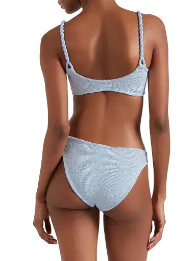 Hunza G Women's Phoebe Rope Strap Bikini - Metallic Ice Blue | Thumbnail 4 Hunza G Women's Phoebe Rope Strap Bikini - Metallic Ice Blue | Thumbnail 4