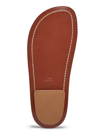 TOTEME Women's Stud-Trim Leather Slide Sandals - Sienna | Thumbnail 6 TOTEME Women's Stud-Trim Leather Slide Sandals - Sienna | Thumbnail 6