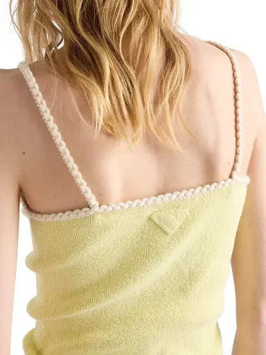 Prada Women's Cotton Bouclé Top - Yellow | Thumbnail 5 Prada Women's Cotton Bouclé Top - Yellow | Thumbnail 5