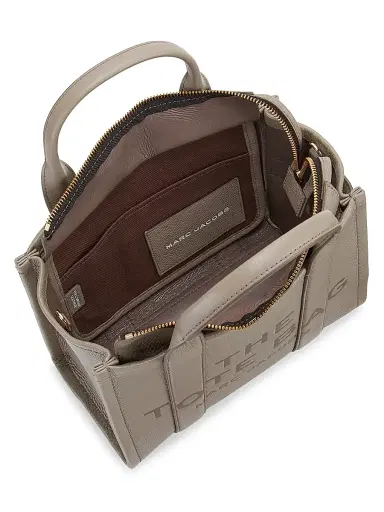 Marc Jacobs Women's The Leather Small Tote Bag - Cement | Thumbnail 4 Marc Jacobs Women's The Leather Small Tote Bag - Cement | Thumbnail 4