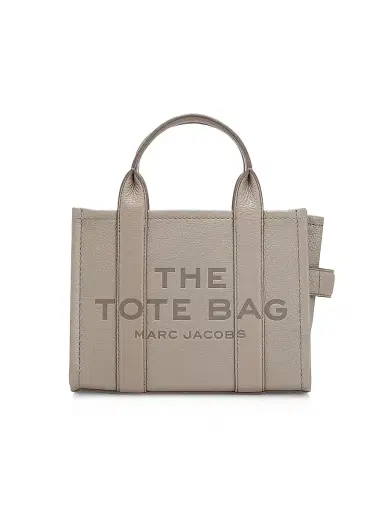 Marc Jacobs Women's The Leather Small Tote Bag - Cement | Thumbnail 1 Marc Jacobs Women's The Leather Small Tote Bag - Cement | Thumbnail 1