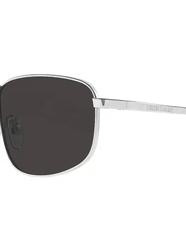 Balenciaga Men's Monday 61MM Rectangular Metal Sunglasses - Silver Black | Thumbnail 3 Balenciaga Men's Monday 61MM Rectangular Metal Sunglasses - Silver Black | Thumbnail 3