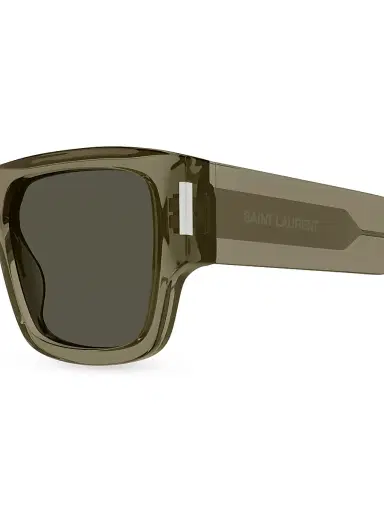 Saint Laurent Men's Naked Wirecore 55MM Square Sunglasses - Olive Grey | Thumbnail 4 Saint Laurent Men's Naked Wirecore 55MM Square Sunglasses - Olive Grey | Thumbnail 4