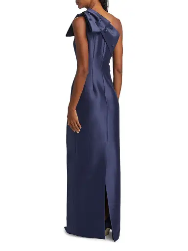 SACHIN BABI Women's Olivia One-Shoulder Mikado Gown - Washed Indigo | Thumbnail 5 SACHIN BABI Women's Olivia One-Shoulder Mikado Gown - Washed Indigo | Thumbnail 5