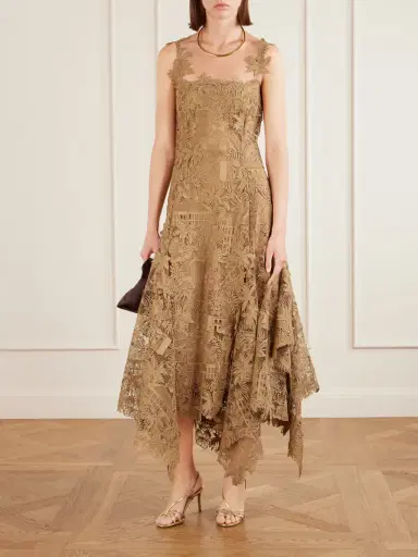 Oscar de la Renta Guipure-lace Midi Dress | Thumbnail 2 Oscar de la Renta Guipure-lace Midi Dress | Thumbnail 2