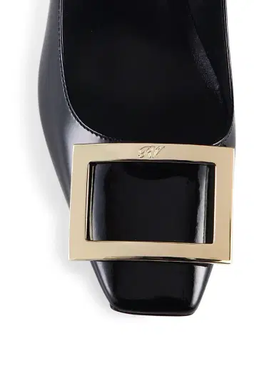 Roger Vivier Women's Belle Vivier Trompette 70MM Patent Leather Pumps - Black | Thumbnail 4 Roger Vivier Women's Belle Vivier Trompette 70MM Patent Leather Pumps - Black | Thumbnail 4