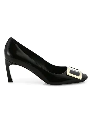 Roger Vivier Women's Belle Vivier Trompette 70MM Patent Leather Pumps - Black | Thumbnail 1 Roger Vivier Women's Belle Vivier Trompette 70MM Patent Leather Pumps - Black | Thumbnail 1