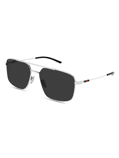 Gucci Men's Light Details 59MM Square Sunglasses - Silver Black | Thumbnail 1 Gucci Men's Light Details 59MM Square Sunglasses - Silver Black | Thumbnail 1