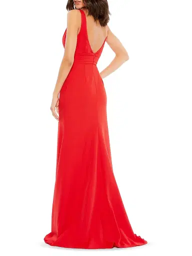 Mac Duggal Women's Bow V-Neck A-Line Gown - Red - Size 16 | Thumbnail 2 Mac Duggal Women's Bow V-Neck A-Line Gown - Red - Size 16 | Thumbnail 2