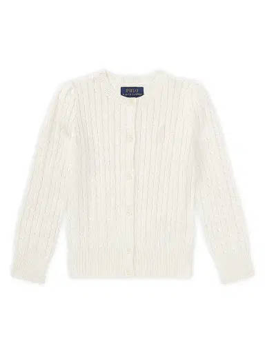 Polo Ralph Lauren Girl's Cable-Knit Cotton Cardigan | Thumbnail 1 Polo Ralph Lauren Girl's Cable-Knit Cotton Cardigan | Thumbnail 1