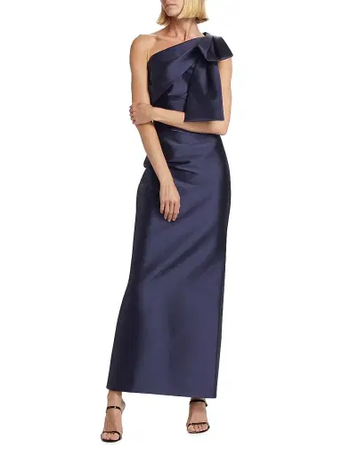 SACHIN BABI Women's Bonnie Satin One-Shoulder Gown - Midnight Sky | Thumbnail 2 SACHIN BABI Women's Bonnie Satin One-Shoulder Gown - Midnight Sky | Thumbnail 2