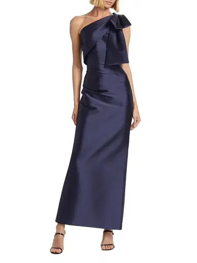 SACHIN BABI Women's Bonnie Satin One-Shoulder Gown - Midnight Sky | Thumbnail 3 SACHIN BABI Women's Bonnie Satin One-Shoulder Gown - Midnight Sky | Thumbnail 3