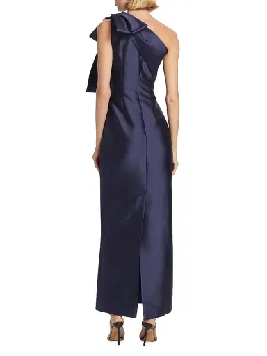 SACHIN BABI Women's Bonnie Satin One-Shoulder Gown - Midnight Sky | Thumbnail 5 SACHIN BABI Women's Bonnie Satin One-Shoulder Gown - Midnight Sky | Thumbnail 5