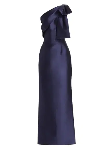 SACHIN BABI Women's Bonnie Satin One-Shoulder Gown - Midnight Sky | Thumbnail 1 SACHIN BABI Women's Bonnie Satin One-Shoulder Gown - Midnight Sky | Thumbnail 1