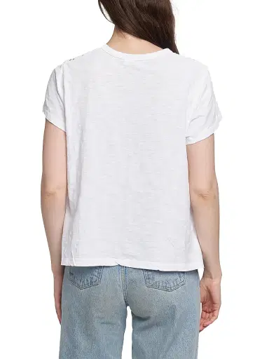 Wilt Women's Easy Crew Lace Yoke Tee - White | Thumbnail 4 Wilt Women's Easy Crew Lace Yoke Tee - White | Thumbnail 4