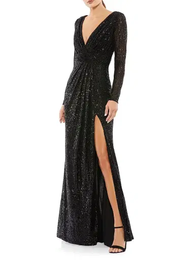 Mac Duggal Women's Sequined Evening Gown - Black - Size 14 | Thumbnail 3 Mac Duggal Women's Sequined Evening Gown - Black - Size 14 | Thumbnail 3