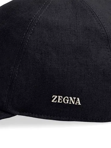 Zegna Men's Oasi Lino Baseball Cap | Thumbnail 2 Zegna Men's Oasi Lino Baseball Cap | Thumbnail 2