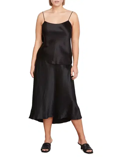 Vince Women's Satin Midi-Skirt | Thumbnail 3 Vince Women's Satin Midi-Skirt | Thumbnail 3