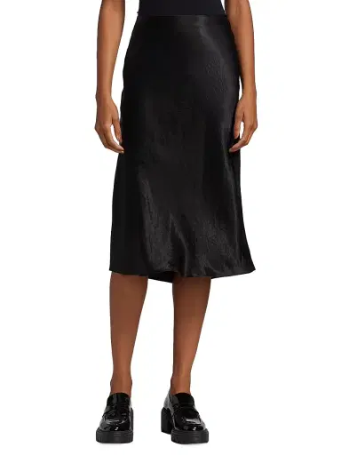 Vince Women's Satin Midi-Skirt | Thumbnail 4 Vince Women's Satin Midi-Skirt | Thumbnail 4