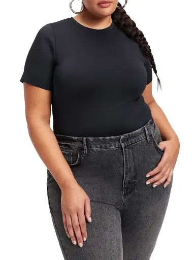 GOOD AMERICAN Women's Sculpting Tee Bodysuit - Black | Thumbnail 7 GOOD AMERICAN Women's Sculpting Tee Bodysuit - Black | Thumbnail 7