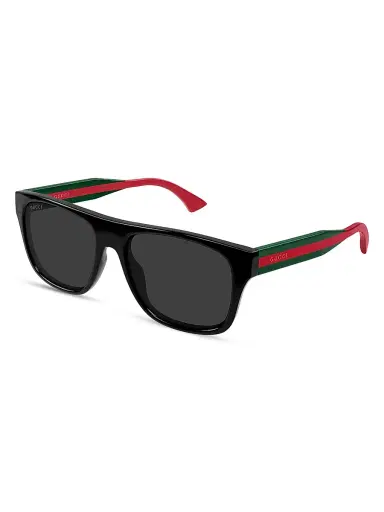 Gucci Men's New Pop Web 56MM Square Sunglasses - Black | Thumbnail 1 Gucci Men's New Pop Web 56MM Square Sunglasses - Black | Thumbnail 1
